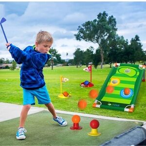 Golf Set, Indoor Outdoor Outside Golf Toys Gifts for 3 -6 Year Old